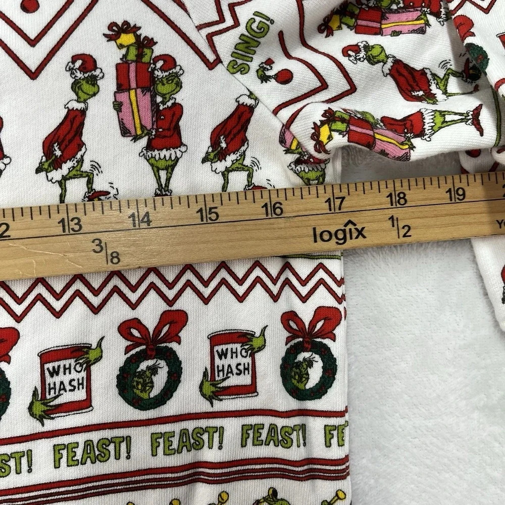Hanna Andersson Grinch Crewneck Sweater Unisex Kids 10 Cotton Christmas AOP